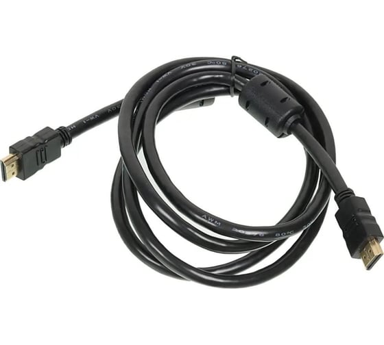 Кабель аудио-видео BURO HDMI 1.4, HDMI (m)/HDMI (m), 1.8м, ферритовые кольца, черный (HDMI-19M/19M-1.8M-MG) 817219