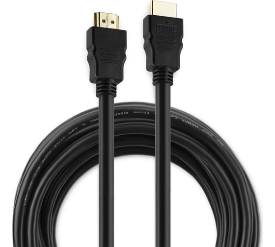 Кабель аудио-видео BURO HDMI 1.4, HDMI (m)/HDMI (m), 5м, позолоченные контакты, черный (BHP RET HDMI50-2) 485576
