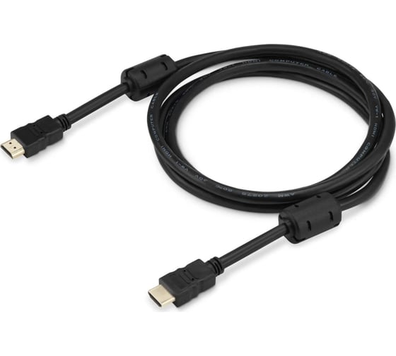 Кабель аудио-видео BURO HDMI 1.4, HDMI (m)/HDMI (m), 3м, ферритовые кольца, черный (HDMI-19M/19M-3M-MG) 817220
