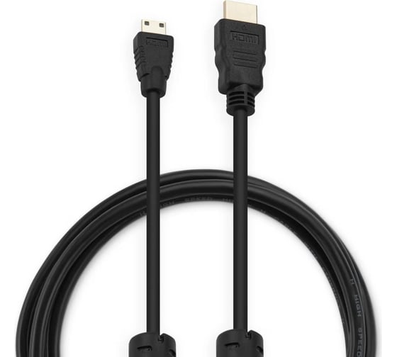 Кабель аудио-видео BURO HDMI 1.4, HDMI (m)/Mini HDMI (m), 1.8м, ферритовые кольца, позолоченные контакты, черный 817231