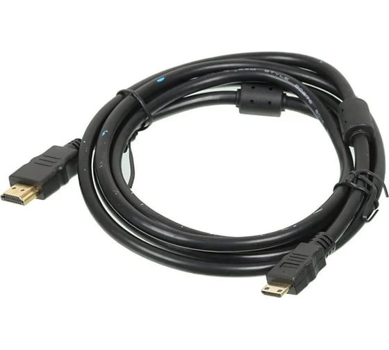 Кабель аудио-видео BURO HDMI 1.4, HDMI (m)/Mini HDMI (m), 1.8м, ферритовые кольца, позолоченные контакты, черный 817231