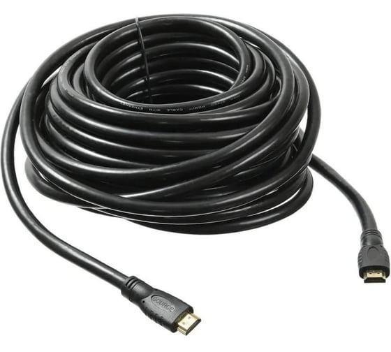 Кабель аудио-видео BURO HDMI 2.0, HDMI (m)/HDMI (m), 15м, позолоченные контакты, черный (BHP HDMI 2.0-15) 1147080
