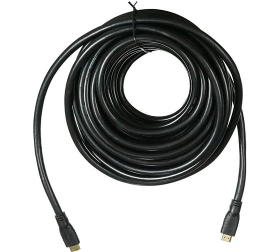 Кабель аудио-видео BURO HDMI 2.0, HDMI (m)/HDMI (m), 15м, позолоченные контакты, черный (BHP HDMI 2.0-15) 1147080