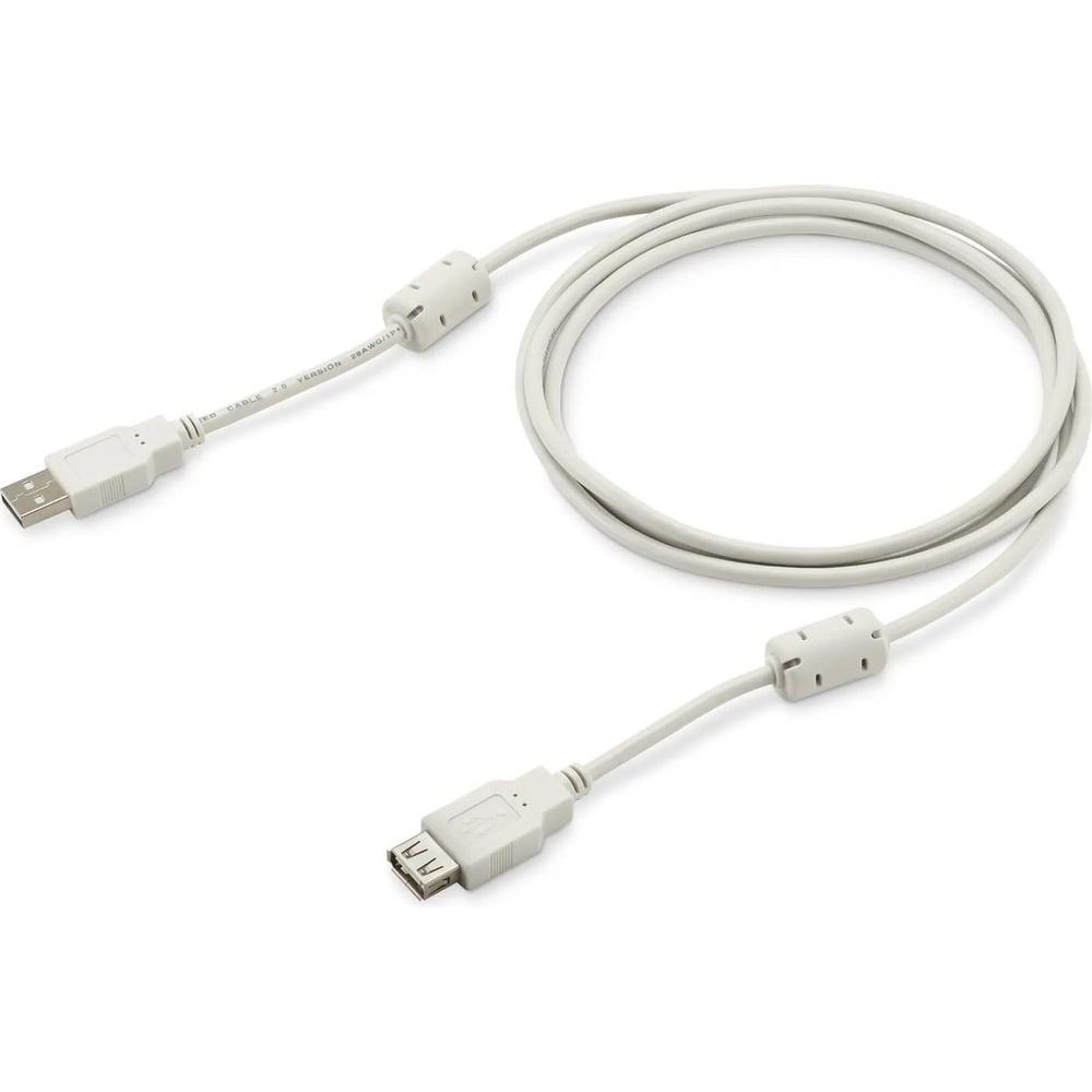 Кабель BURO USB A(m) USB A(f), 1.8м, (USB2.0-AM-AF-1.8M-MG), ферритовые ...