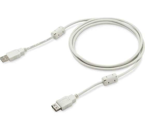 Кабель BURO USB A(m) USB A(f), 1.8м, (USB2.0-AM-AF-1.8M-MG), ферритовые кольца, серый 817265