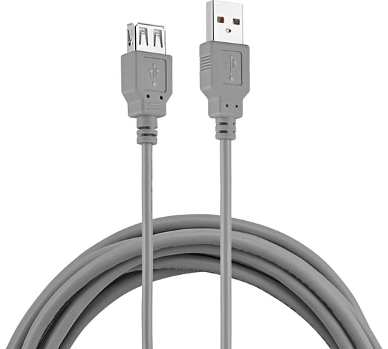 Кабель BURO USB A(m) USB A(f), 3м, (BHP RET USB_AF30), серый, блистер 485540