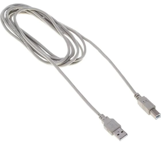 Кабель BURO USB A(m) USB B(m), 3м, (BHP RET USB_BM30), серый, блистер 485536