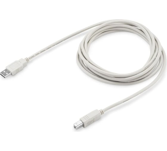 Кабель BURO USB A(m) USB B(m), 3м, (USB2.0-AM/BM-3), серый 359894