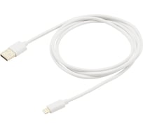 Кабель BURO USB-IP-1.2W2A USB (m)-Lightning (m), 1.2м, белый 1478077