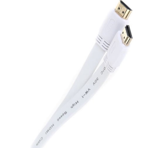 Цифровой плоский кабель TV-COM HDMI-HDMI 1.4V 1,5m белый CG200FW-1.5M