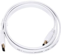 Цифровой плоский кабель TV-COM HDMI-HDMI 1.4V 1m белый CG200FW-1M