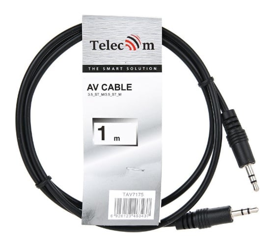 Соединительный кабель Telecom 3.5 Jack M-3.5 Jack M, стерео, аудио, 1м TAV7175-1M