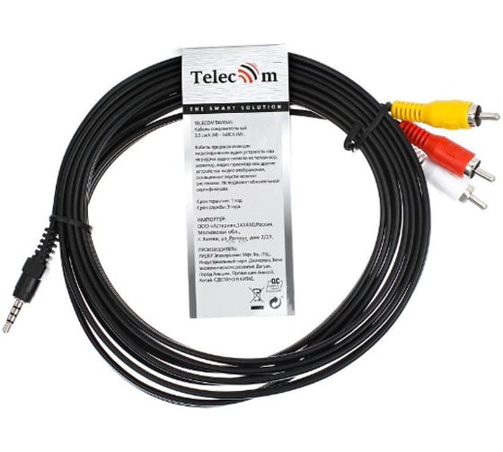 Соединительный кабель Telecom 3.5 Jack /M/-3 RCA /M/ TAV4545-3M