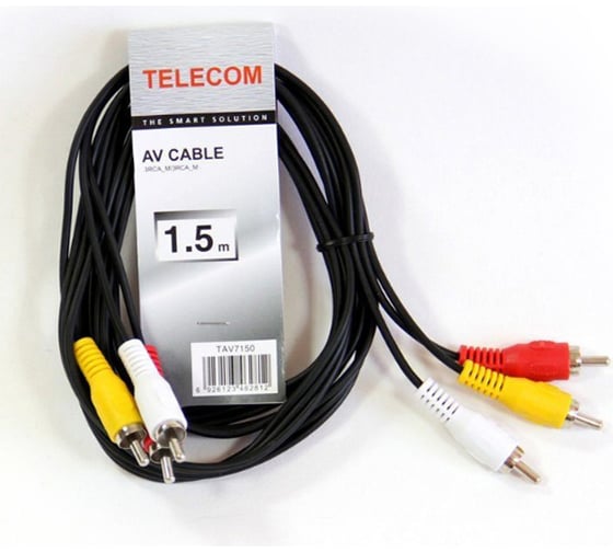 Соединительный кабель Telecom 3xRCA /M/-3xRCA /M/, 1,5m TAV7150-1.5M