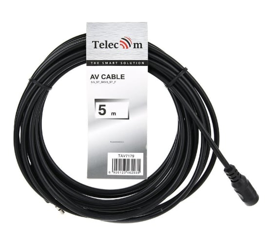 Удлинительный кабель Telecom3.5 Jack /M/-3.5 Jack /F/, стерео, аудио, 5м TAV7179-5M
