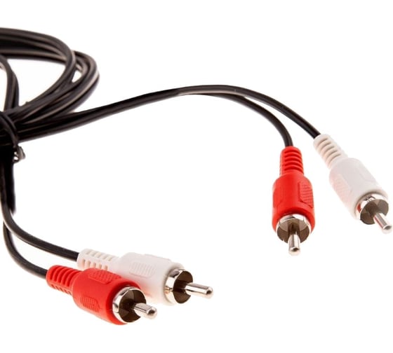 Соединительный кабель VCOM 2xRCA /M/ - 2xRCA /M/ черный 1,5m, VAV7158-1.5M