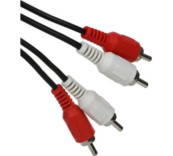 Соединительный кабель VCOM 2xRCA /M/ - 2xRCA /M/ черный 3m, VAV7158-3M