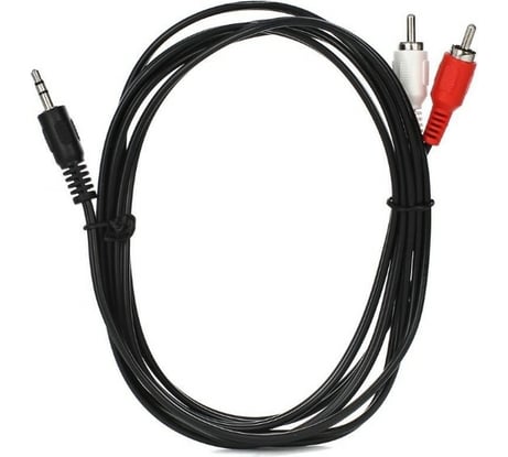 Соединительный кабель VCOM 3.5 Jack /M/ - 2xRCA /M/, стерео, аудио, 1.8м VAV7183-1.8M