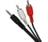 Соединительный кабель VCOM 3.5 Jack /M/ - 2xRCA /M/, стерео, аудио, 1.5м VAV7183-1.5M 2