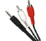Соединительный кабель VCOM 3.5 Jack /M/ - 2xRCA /M/, стерео, аудио, 3.0м VAV7183-3M 2