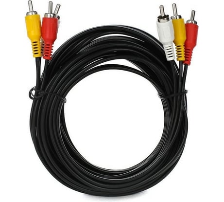 Соединительный кабель VCOM 3xRCA /M/ - 3xRCA /M/, 5m VAV7150-5M