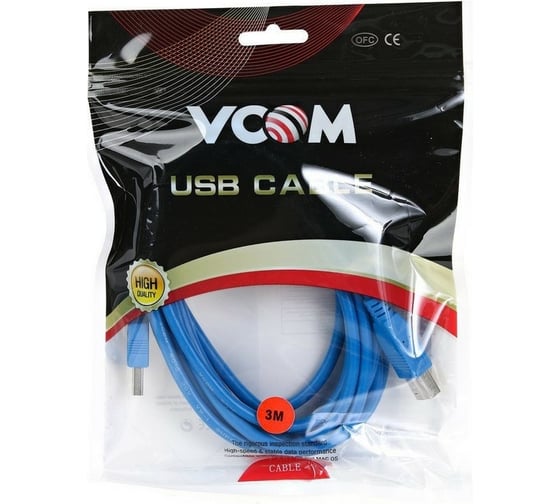 Соединительный кабель VCOM USB3.0 Am/Bm 3m /VUS7070-3M