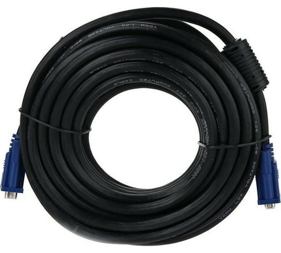 Удлинительный кабель VCOM Монитор-SVGA card /15M-15F/ 10m, 2 фильтра VVG6460-10M VVG6460-10MO