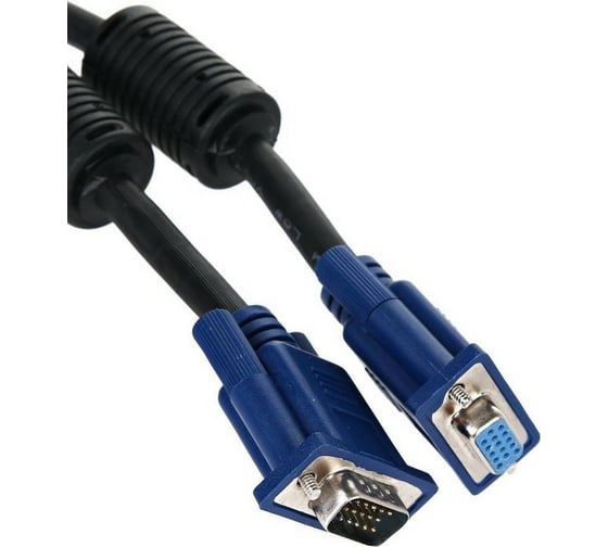Удлинительный кабель VCOM Монитор-SVGA card /15M-15F/ 10m, 2 фильтра VVG6460-10M VVG6460-10MO