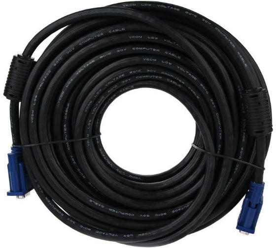 Удлинительный кабель VCOM Монитор-SVGA card /15M-15F/ 20m, 2 фильтра VVG6460-20M 1