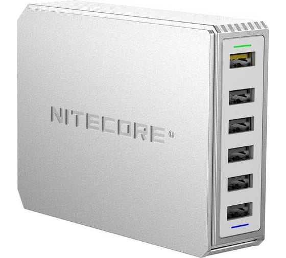 Зарядное устройство Nitecore ua66q 6-портовый usb-адаптер 18389