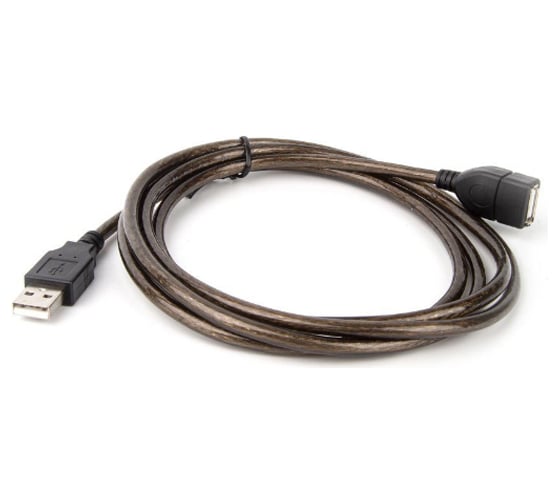 Удлинительный кабель Telecom USB2.0 AM/AF прозрачная изоляция, 1.8m VUS6956T-1.8M