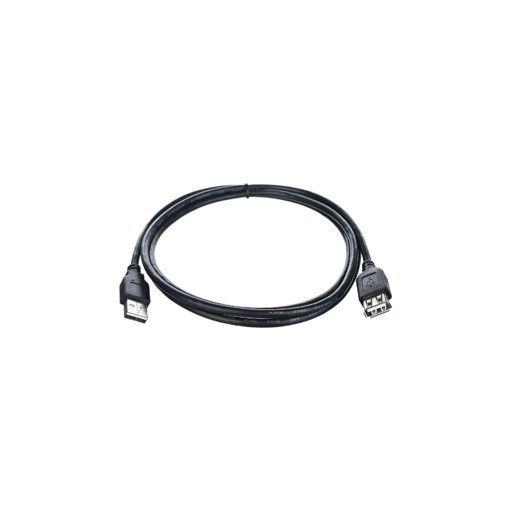 Удлинительный кабель Telecom USB2.0 Am--Af 1,5 м, черный TUS6990-1.5M ...
