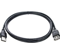 Удлинительный кабель Telecom USB2.0 Am--Af 1,5 м, черный TUS6990-1.5M 16170761