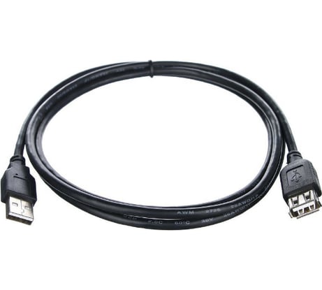 Удлинительный кабель Telecom USB2.0 Am--Af 1,5 м, черный TUS6990-1.5M