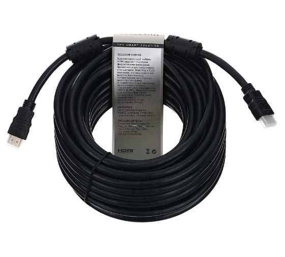 Кабель Telecom HDMI 19M/M 1.4V+3D, 15м, 2 фильтра CG511D-15M