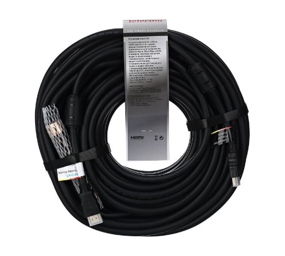 Кабель Telecom HDMI 19M/M 1.4V+3D, 30м, 2 фильтра CG511D-30M