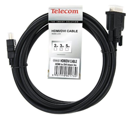 Кабель Telecom HDMI to DVI-D Dual Link /19M -25M/ 3м, CU CG481G-3M