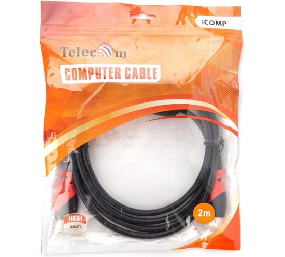 Кабель Telecom HDMI-19M --- HDMI-19M ver 2.0, 4K*60Hz, 2m, 2F PRO TCG220F-2M