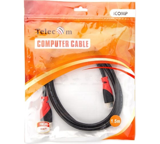 Кабель Telecom HDMI-19M --- HDMI-19M ver 2.0 4K*60Hz,1.5m, PRO TCG220-1.5M