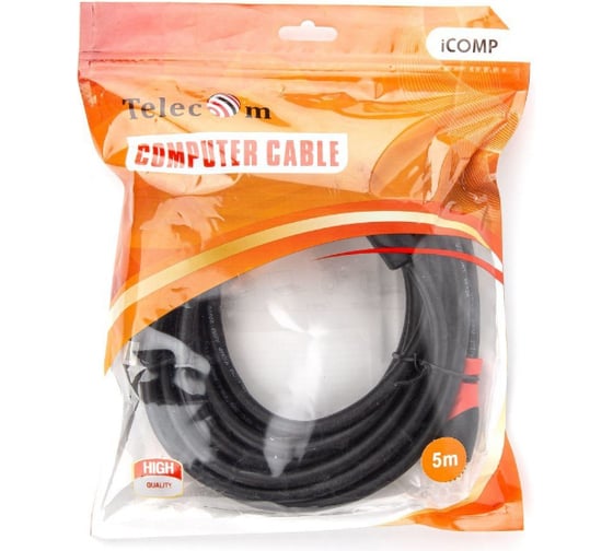 Кабель Telecom HDMI-19M --- HDMI-19M, ver 2.0, 4K*60Hz, 5m, 2F PRO TCG220F-5M