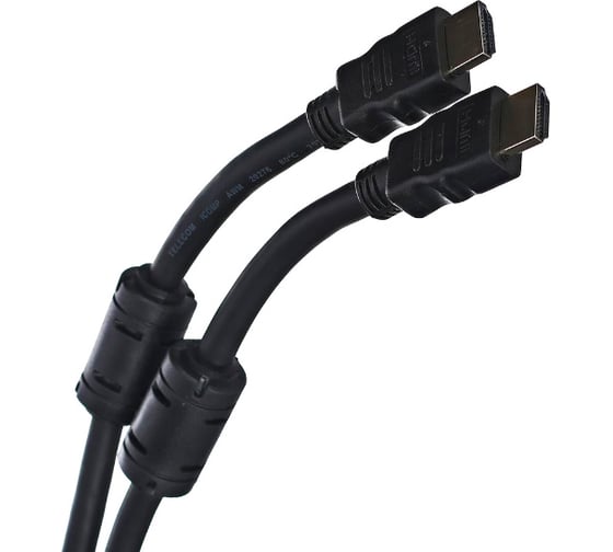 Кабель Telecom HDMI-19M --- HDMI-19M, ver 2.0+3D/Ethernet, 2 фильтра, 15m TCG200F-15M