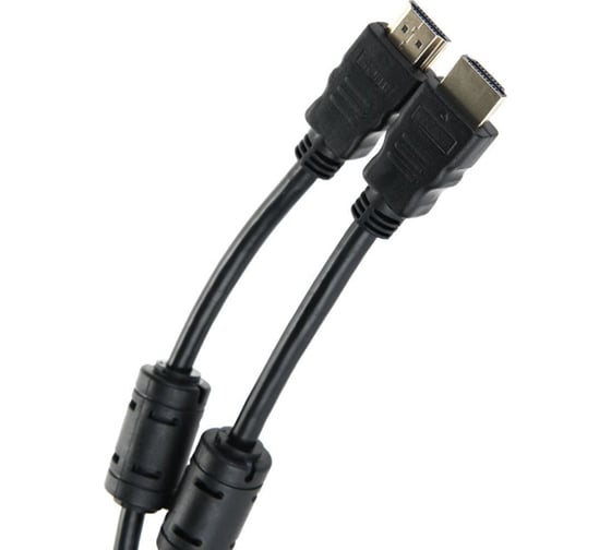 Кабель Telecom HDMI-19M --- HDMI-19M, ver 2.0+3D/Ethernet, 2 фильтра, 2m TCG200F-2M