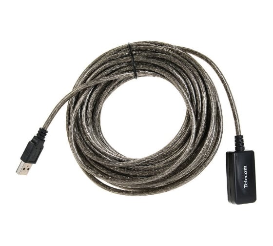 Удлинительный активный кабель Telecom USB2.0-repeater, Am--Af, 10м TUS7049-10M 1
