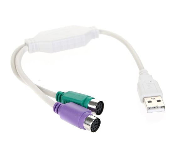 Кабель Telecom USB A-2xPS/2 /подключение PS/2 клав и мыши к USB порту/ TUS7057