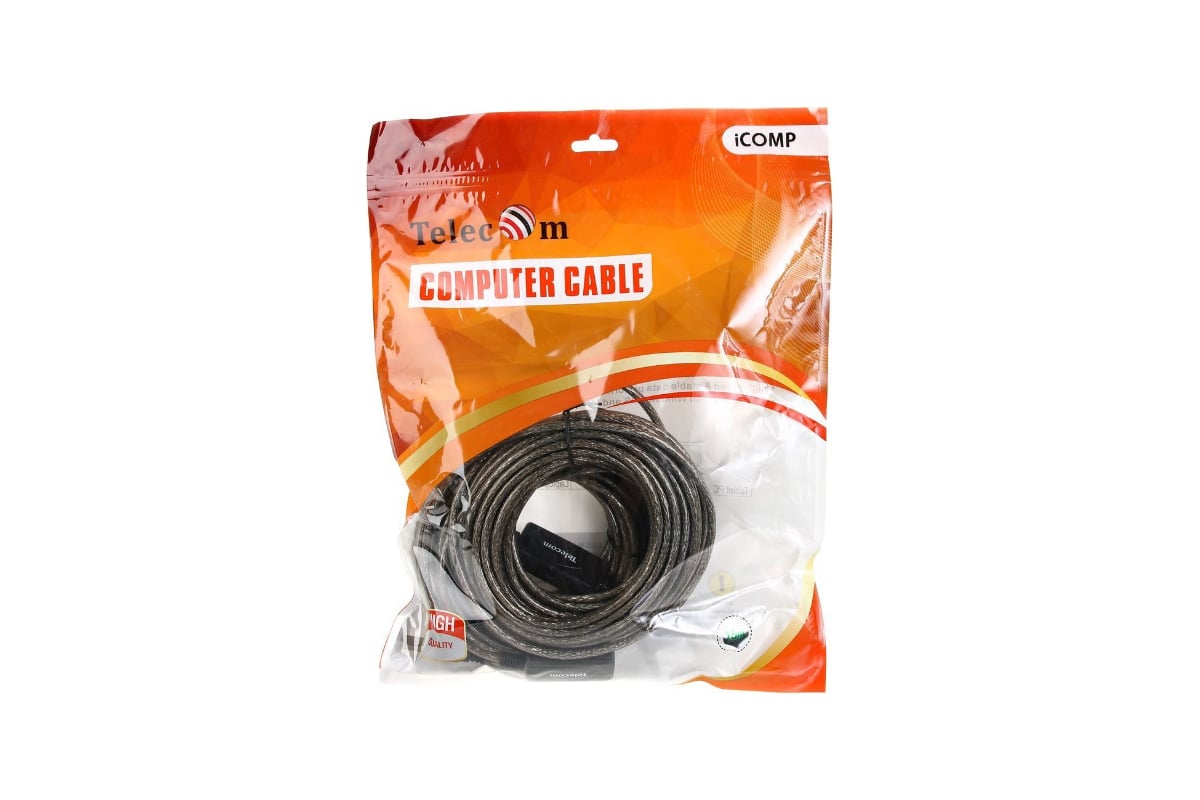 Удлинительный активный кабель Telecom USB2.0-repeater, Am--Af, 15м ...