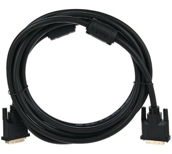 Кабель VCOM DVI-DVI Dual Link /25M-25M/, 3m, 2 фильтра VDV6300-3M
