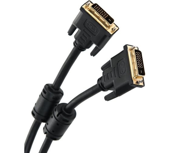 VCOM Кабель DVI-DVI Dual Link /25M-25M/, 5m, 2 фильтра VDV6300-5M