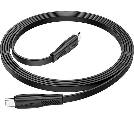 Кабель Borofone bx85 auspicious type-c - type-c 1 метр, 60 w, 3a, пвх, черный 23752-BX85ttBK