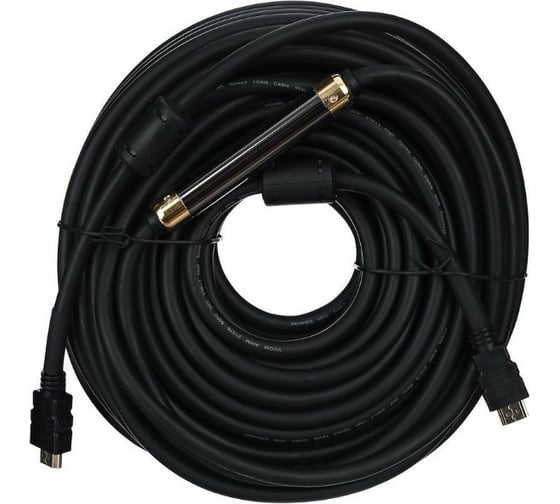 Кабель VCOM HDMI 19M/M ver:1.4+3D, 30m, 2 фильтра VHD6020D-30MB VHD6020D-30M 1