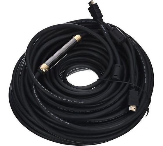 Кабель VCOM HDMI 19M/M ver:1.4+3D, 40m, 2 фильтра VHD6020D-40MB VHD6020D-40M